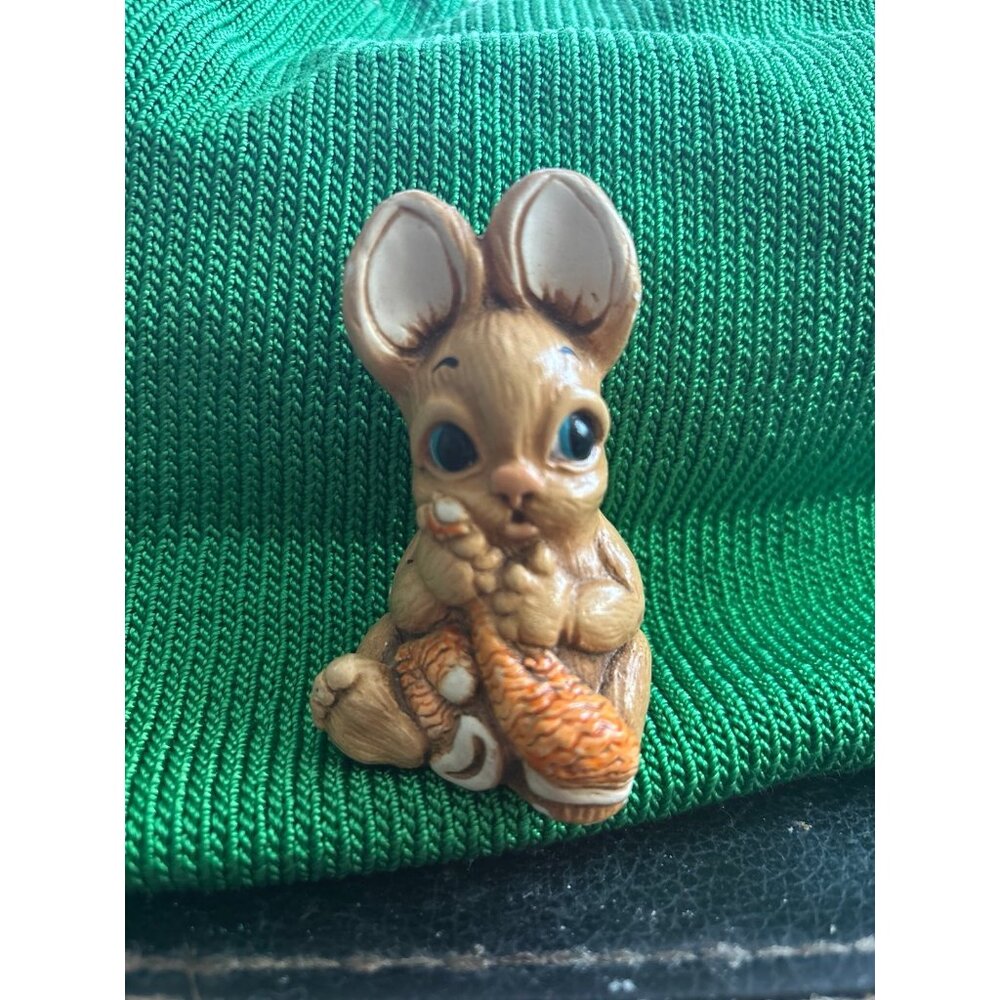 Sweet Woodlander "Bundle" Rabbit Figurine, Hand Painted Stoneware, England